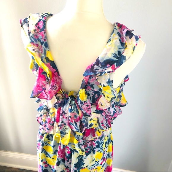 LC Lauren Conrad Floral Dress Multicolor Pastel NWT - Picture 4 of 7